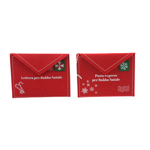 LETTEREPOLETA DE SANTA CLAUS EN FIeltro ROJO 26X16X0.2CM SORTEADO - Product Image 1