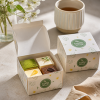 Patisserie-Box Flachpackung Fettbeständiges Papier Kleine Dessertverpackung Private Label Lieferung für Geschenk-Einzelhandel Großhandelslieferung