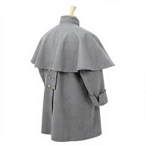 Manteau long pour homme 100 % laine, style vintage, double boutonnage, manches longues, vêtement d'extérieur formel, personnalisable OEM - Product Image 6