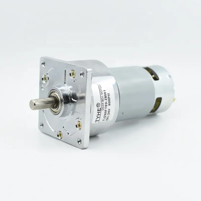 Üretici 60mm dişli motor 12v 24 volt 30 volt 15nm 100kg cm 80kgf rs775 60rpm 100 rpm 35 watt dc spur dişli kodlayıcılı motor