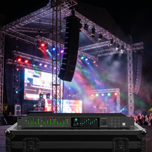 LD408 U.S.ADI, procesador de audio digital profesional DSP de cinco series con chips de doble núcleo, pantalla a color, 4 entradas y 8 salidas para rendimiento. - Product Image 4