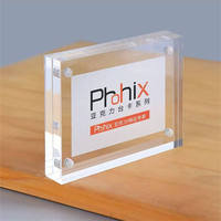 Cadre photo en acrylique transparent double face personnalisable avec logo, avec décoration magnétique, cadre photo sans cadre
