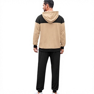 Conjunto Deportivo Unisex de Color Sólido con Capucha, Transpirable, de Manga Larga, Corte Regular, Sudadera de Algodón para Invierno y Pantalones con Cordón - Product Image 5