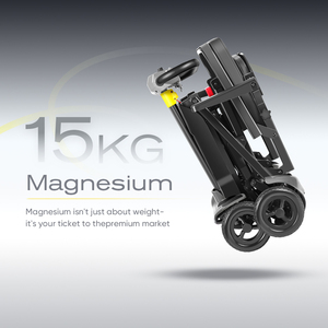 Scooter de mobilité le plus léger, 15 kg, pliable, en alliage de magnésium, double batterie, longue autonomie, style valise, scooter portable <span class=keywords><strong>pour</strong></span> personnes âgées, voyage - Product Image 1