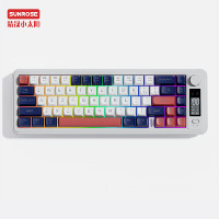 Usine en gros MK91 clavier sans fil 68 touches avec écran d'affichage bouton multifonction tri-mode USB type-c éclairage rvb