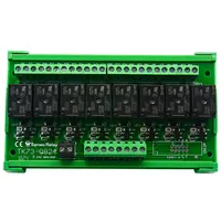 Módulo de relé de 8 canales, amplificador PLC electromagnético, Tk73-824, 10A, 12V/24VDC, señal de entrada NPN / PNP DIN, Jsi-12vdc