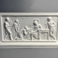 Figure sculpture plat relief œuvre plâtre sculpture ornement décoratif en trois dimensions impression plâtre cadeaux de vacances