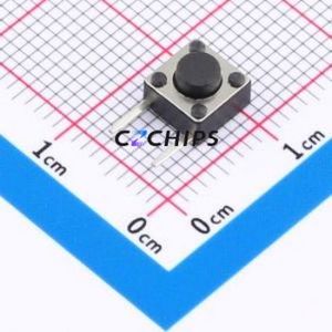 K2-1102DF-A4CW-01 Tactile Switch Bent Lead Through Hole,6x6mm Switch Single Pole Single Throw Round Button 2.5N Right Angle - Product Image 1