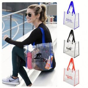 Bolsas Transparentes de Plástico Grandes con Logotipo Personalizado, Bolsas Transparentes Aprobadas para Estadios con Asas para el Trabajo y Deportes - Product Image 2