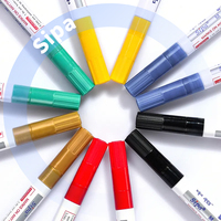 Stylo de précision Sipa SP103, encre permanente vibrante à séchage rapide, marqueur 8 couleurs, pointe moyenne 2,0 mm pour toutes surfaces, certifié ASTM