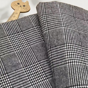 Tissu écologique en mélange de coton recyclé 18s, teint en fil, à mini carreaux, tissé, au toucher doux, pour chemises et robes - Product Image 5