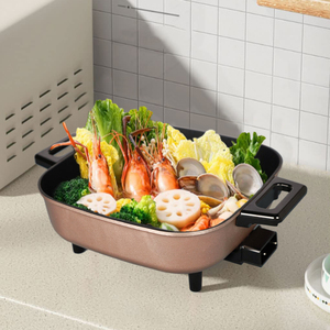 5L carré marmite électrique contrôle de température multiple revêtement antiadhésif électrique multi-cuiseur produit poêles électriques - Product Image 4