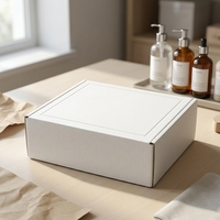 Boîte d'expédition pliante en carton ondulé avec logo personnalisé, emballage imprimé pour produits de beauté, cosmétiques, soins de la peau, e-commerce