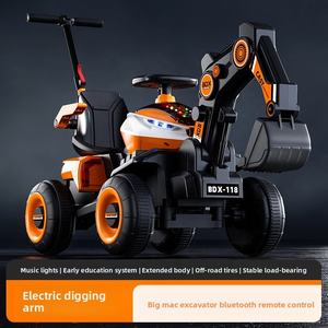 Excavatrice électrique télécommandée pour enfants - Grande grue de chantier en plastique pour les 3 ans et plus, unisexe - Product Image 3