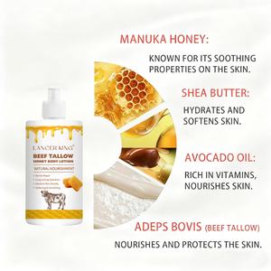 Loción Corporal Blanqueadora de Sebo de Res Personalizada al por Mayor, Bajo MOQ, Bálsamo y Humectantes de Sebo y Miel - Product Image 4