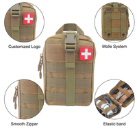 Trousse de premiers secours tactique compacte d'urgence Molle pour le traitement des traumatismes, idéale pour le camping et la chasse