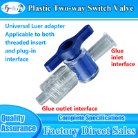 Robinet de contrôle de flux bidirectionnel agricole, interrupteur rotatif en plastique médical, robinet de distribution, raccord Luer, pièce de seringue clinique