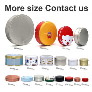 กล่องดีบุกทรงกลมแบบกำหนดเอง ขายส่ง กล่องโลหะเปล่าสำหรับบรรจุภัณฑ์ กล่องดีบุกนูนลายสำหรับใส่คุ้กกี้ เค้ก - Product Image 6