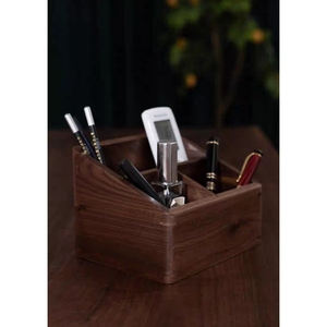 Classic Style Wooden Rectangular Storage Box <strong>Organizer</strong> <strong>for</strong> Household Supplies or Office Use <strong>for</strong> <strong>Remote</strong> Controller Organization - Product Image 4