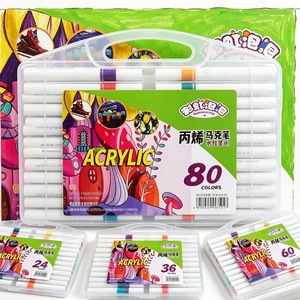 Juego de Marcadores Acrílicos Chiyuan, 80 Colores, Marcadores de Arte Opacos a Base de Agua para Niños, Proyectos Escolares de Arte - Product Image 1