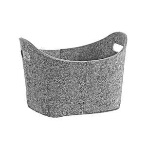Zeller Presente Aufbewahrungskorb Filz ovalado 31,5x19x21cm Grau - Product Image 1