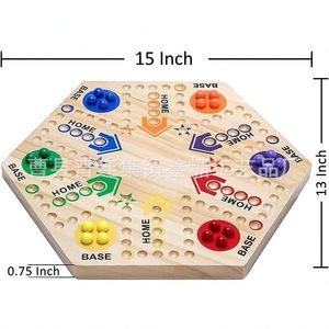 Juego de mesa, Juego de mesa de doble cara, Ludo, Juego de mesa orbital multijugador, Juego de fiesta, Juego de madera - Product Image 2