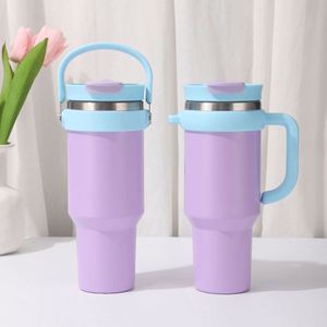 Portable Classic Large Capacity 40oz 304 Stainless Steel <b>Thermos</b> Tumbler Straw 6-12 Hours Thermal Insulation for Outdoor Travel - Product Image 6