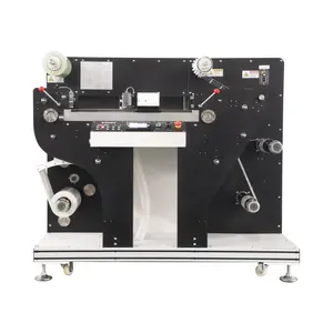 roll to roll sticker cutter with slitting system