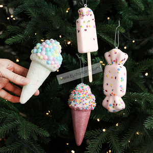 Giáng sinh ngọt xử lý đồ trang trí Dangler: Độc đáo kem chủ đề kỳ nghỉ nghệ thuật trang trí DIY bọt thủ công Ý tưởng cho Xmas - Product Image 1