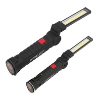 Lampe de travail de réparation automobile LED USB multifonction COB aimant voyant rouge d'avertissement lampe de poche forte lampe de travail d'entretien