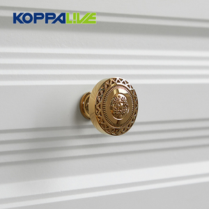 Koppalive thiết kế ban đầu Châu Âu Thời Trung Cổ intricately khắc Brass nội Door <span class=keywords><strong>knobs</strong></span> cổ điển nhà bếp xử lý cho biệt thự ngăn kéo - Product Image 4