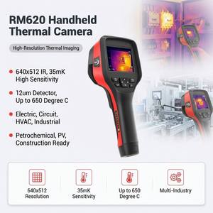 กล้องถ่ายภาพความร้อนแบบมือถือ Supplier 640x512 ความไว 35mK 12um สำหรับงานตรวจสอบอุตสาหกรรมก่อสร้าง CE MSS-R-RM620 MSS-R-RM620 พร้อม Wi-Fi - Product Image 1