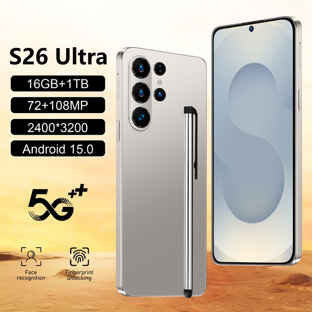 S26 Ultra 7.3-inch 5G Smartphone with 1TB Storage 16GB RAM Deca Core Android 15 System OLED 90Hz 108MP Camera
