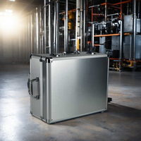 Valise carrée en alliage d'aluminium antichoc, légère, anti-poussière et étanche, compatible OEM/ODM avec design personnalisable