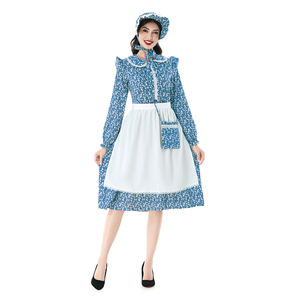 वयस्क औपनिवेशिक ऐतिहासिक पोशाक के लिए अग्रणी पोशाक विंटेज पुष्प प्रेयरी तीर्थयात्री गाँव कार्निवल पार्टी परी संगठनों - Product Image 2