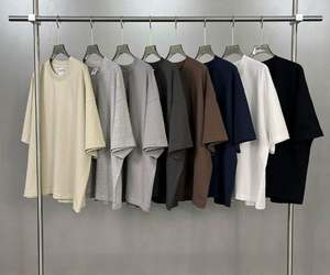 T-shirt Homme Oversize Coupe Boxy Longueur Standard 100% Coton Lavé Uni Grammage Lourd 275GSM Épaules Tombantes Style Urbain - Product Image 1