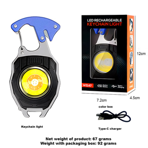 Đa chức năng keychain <span class=keywords><strong>LED</strong></span> sạc <span class=keywords><strong>Mini</strong></span> Đèn pin xách tay USB ngoài trời đèn Pin - Product Image 6