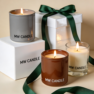 Bougie parfumée en céramique MW CANDLE, cire de soja, aromathérapie, design minimaliste, multicolores, décoration d'intérieur, durée de combustion de 20 à 40 heures - Product Image 3