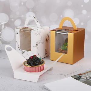 Cajas de Empaque al por Mayor para Cupcakes y Muffins con Ventana Transparente, Laminado Mate, Relieve, Papel Kraft Reciclable, Portátiles y de Grado Alimenticio - Product Image 6