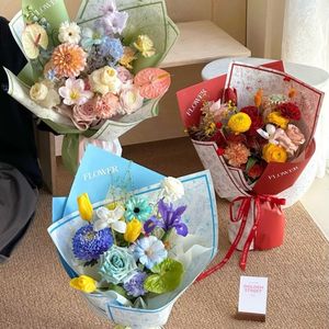 กระดาษห่อดอกไม้ลูเซียกระดาษห่อดอกไม้หนากันน้ำสำหรับวันวาเลนไทน์ LF160632วัสดุบรรจุภัณฑ์ดอกไม้ - Product Image 5