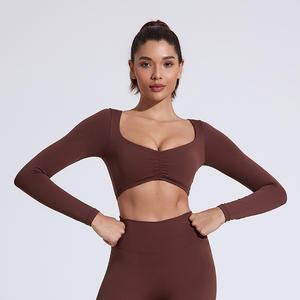เสื้อโยคะแขนยาวสำหรับผู้หญิง25-26ฤดูใบไม้ร่วงเสื้อครอปยอดนิยมเสื้อวิ่งน้ำหนักเบา - Product Image 2