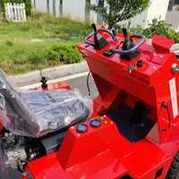 Spedizione Gratuita Mini Skid Steer Loader Potente Caricatore a 4 Ruote Motrici per Costruzioni e Giardino con Sistema Idraulico Diesel