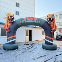 Arche gonflable personnalisée en forme d'animal avec décor de dinosaure et serpent pour événements à thème effrayant