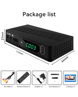 Fabricación Mpeg4 Pvr 1080p Hd video Set Top Box Decodificador de Dvb-t2 Ac DC 12V 5V DVB T 2 Set Top Box Malasia Rusia