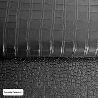 Tissu en cuir artificiel PVC gaufré crocodile, doux et durable, avec support en tissu pour canapé, bagages et meubles
