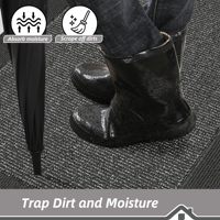 Tapis d'entrée tufté d'intérieur grande taille, anti-dérapant, attrape-saleté, adapté aux animaux domestiques, lavable, profil bas, pour portes avant et arrière