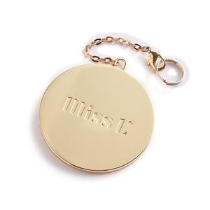 Luxury Fashion Metal Gold Plating High End Round Lady Brand Cosmetic <b>Compact</b> <b>Mirror</b> - Product Image 5
