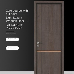 Porte en bois intérieure en panneau de fibres de densité moyenne de haute qualité pour chambre à coucher Design moderne Résistant à l'eau et caractéristiques de sécurité - Product Image 2