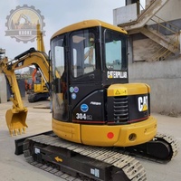 Excavadora de cadenas CAT 304CR usada, excavadora hidráulica de 4 toneladas para proyectos de paisajismo, tuberías, granjas, sitios estrechos y renovación urbana