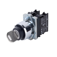 Sakelar Tombol Tekan Modular Seri APT PB1 22mm, Tombol Darurat, Pemilih Kunci, 10A 600V